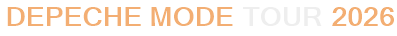 Depeche Mode Tour 2026